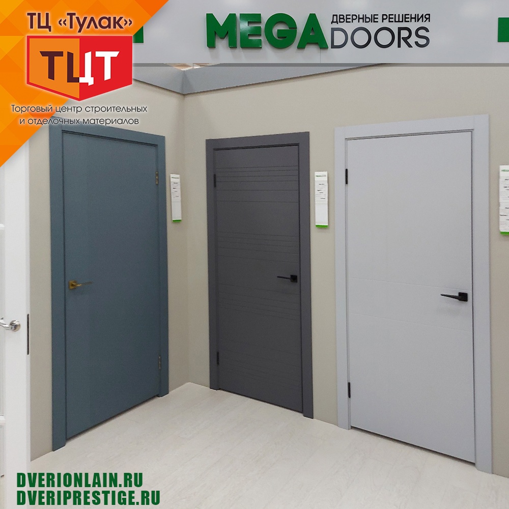 Магазин дверей Megadoors, который предлагает продукцию от фабрики межкомнатных дверей "Престиж"